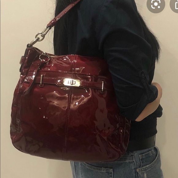 Coach Chelsea ashlyn patent f17861 crimson red bag - Picture 12 of 12